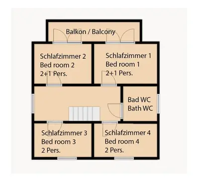 Ein Bett oder Betten in einem Zimmer der Unterkunft Ferienhaus Aigner