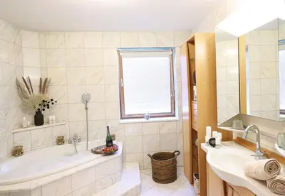 Ein Badezimmer in der Unterkunft Naturtalente Berghaus - Apartment 2