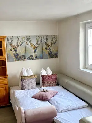 Ein Bett oder Betten in einem Zimmer der Unterkunft Apartment 3 Tannen