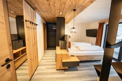 Ein Bett oder Betten in einem Zimmer der Unterkunft Apartment Gosauschmied