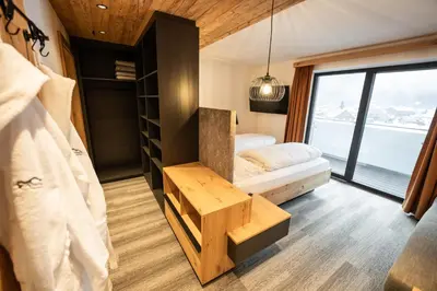 Ein Bett oder Betten in einem Zimmer der Unterkunft Apartment Gosauschmied