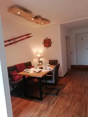 Ein Sitzbereich in der Unterkunft Appartement Rehlein