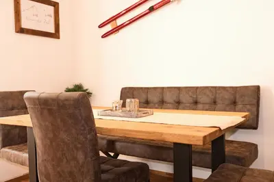 Ein Sitzbereich in der Unterkunft Appartement Rehlein