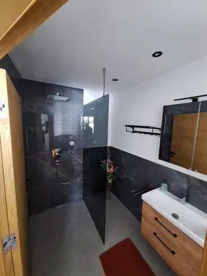 Ein Badezimmer in der Unterkunft Bergliebe