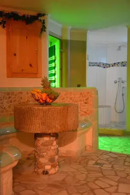 Ein Badezimmer in der Unterkunft Peterwirt