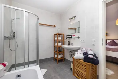 Ein Badezimmer in der Unterkunft Berghaus Flachau
