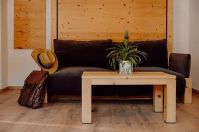 Ein Sitzbereich in der Unterkunft Apartment Frida