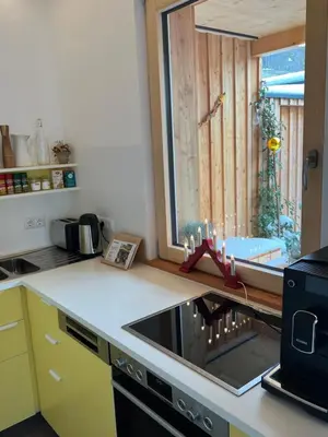 Küche/Küchenzeile in der Unterkunft Stadtfüchse plus Sauna
