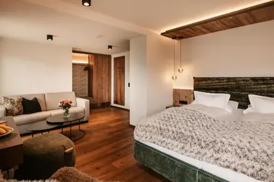 Ein Bett oder Betten in einem Zimmer der Unterkunft Hotel Käferhube