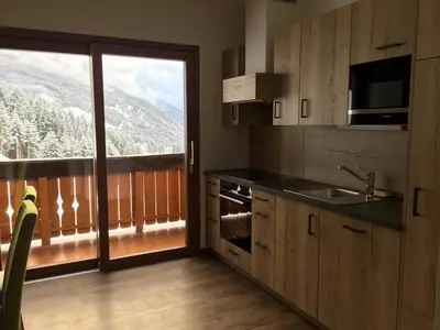 Küche/Küchenzeile in der Unterkunft Mönchsberghof