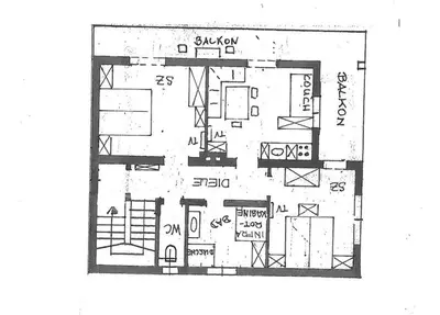 Grundriss der Unterkunft Appartement Mühlbacher