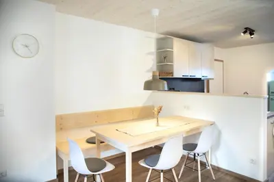 Küche/Küchenzeile in der Unterkunft Moosaik Appartements