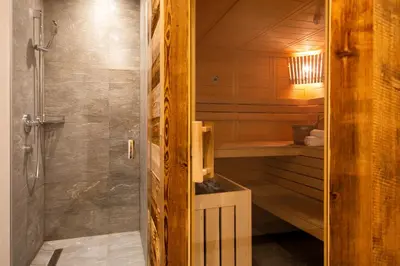 Ein Badezimmer in der Unterkunft Chalet Bergmueller