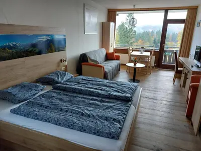 Ein Bett oder Betten in einem Zimmer der Unterkunft Wohnung in Bad Goisern