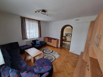 Ein Sitzbereich in der Unterkunft Zettler Apartment