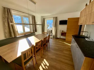 Küche/Küchenzeile in der Unterkunft Haus Seiwald, Haid 18