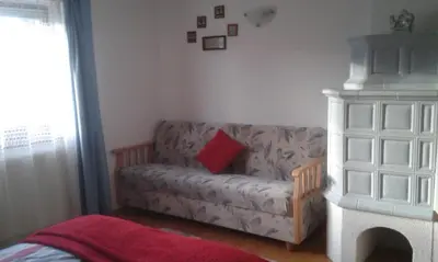 Ein Sitzbereich in der Unterkunft Ferienwohnung Wörndl