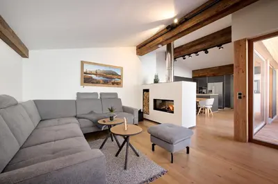 Ein Sitzbereich in der Unterkunft Appartement Emma