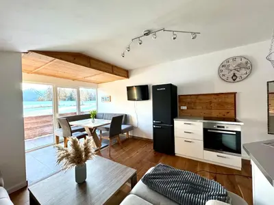 Küche/Küchenzeile in der Unterkunft Haus Landzauber