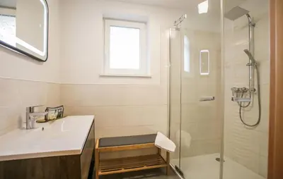 Ein Badezimmer in der Unterkunft Großes Ferienhaus In Oberwoelz
