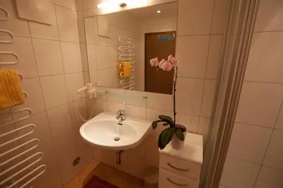 Ein Badezimmer in der Unterkunft Landhaus Lamm