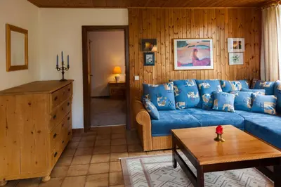 Ein Sitzbereich in der Unterkunft Landhaus Lamm