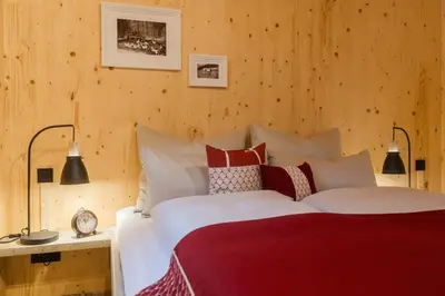 Ein Bett oder Betten in einem Zimmer der Unterkunft Chalet Jochwand Bad Goisern - Your Austrian Home