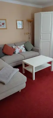 Ein Sitzbereich in der Unterkunft Ferienhaus Reith