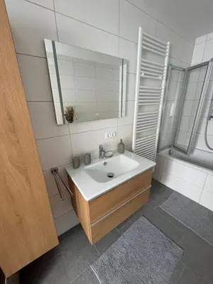 Ein Badezimmer in der Unterkunft Ferienwohnung Gmunden City
