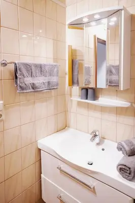 Ein Badezimmer in der Unterkunft Haus Michaela