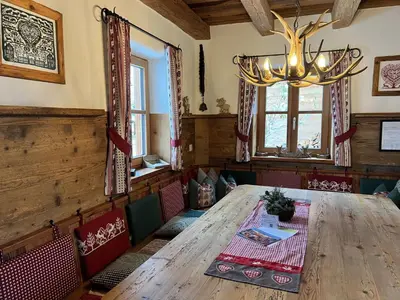 Ein Sitzbereich in der Unterkunft Holiday Home st martin chalets-2 by Interhome