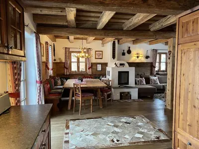 Ein Sitzbereich in der Unterkunft Holiday Home st martin chalets-2 by Interhome