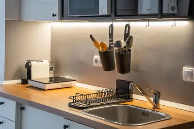 Küche/Küchenzeile in der Unterkunft Nada Apartman