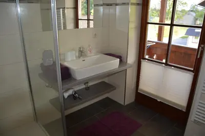 Ein Badezimmer in der Unterkunft Appart Weisse Urlauben am Wolfgangsee