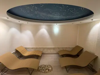 Ein Sitzbereich in der Unterkunft Appartementhaus Christophorus