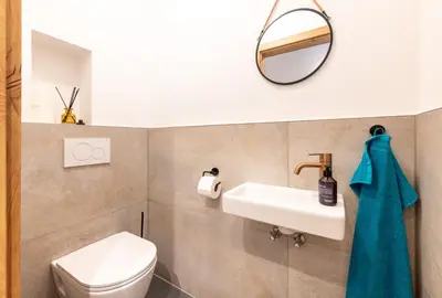 Ein Badezimmer in der Unterkunft Appartements Uribi mit eigener Sauna by Schladmingurlaub