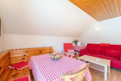 Ein Sitzbereich in der Unterkunft Appartementhaus Schmalzermoos