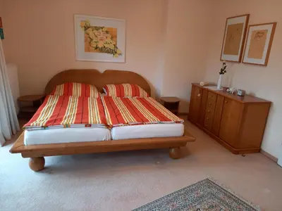Ein Bett oder Betten in einem Zimmer der Unterkunft Ferienhaus am Mondsee
