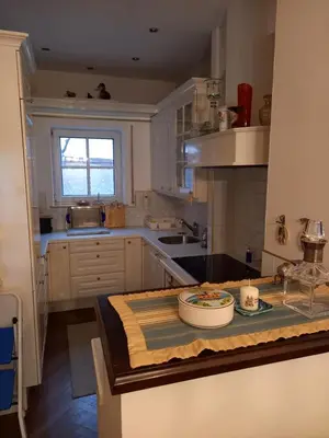 Küche/Küchenzeile in der Unterkunft Ferienhaus am Mondsee