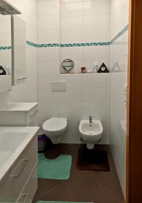 Ein Badezimmer in der Unterkunft Bungalow Lindenweg