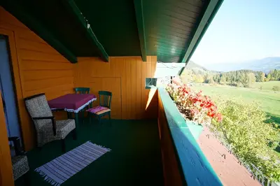 Ein Balkon oder eine Terrasse in der Unterkunft Haus Waltraut