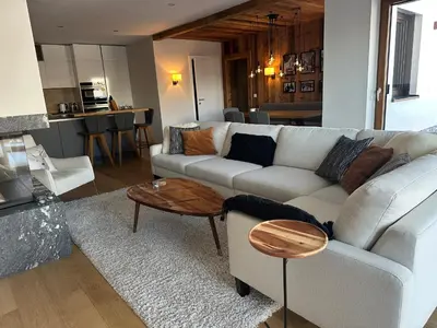 Ein Sitzbereich in der Unterkunft Haus Schlatti