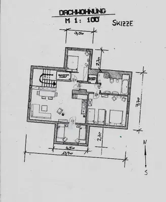 Grundriss der Unterkunft Roseggerhaus