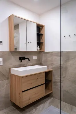 Ein Badezimmer in der Unterkunft Appartement Ausblick