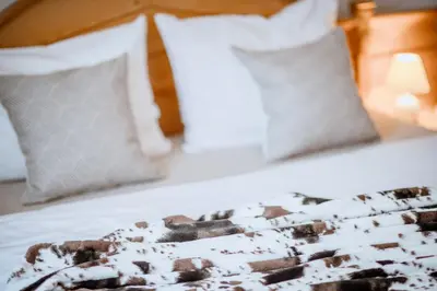 Ein Bett oder Betten in einem Zimmer der Unterkunft Ferienhaus Classic