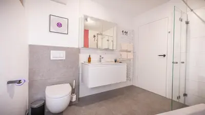 Ein Badezimmer in der Unterkunft Radochsbergloft