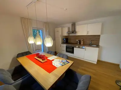 Küche/Küchenzeile in der Unterkunft Herzzeit Apartments