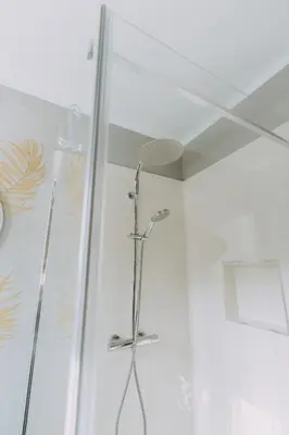 Ein Badezimmer in der Unterkunft Kupferdachl