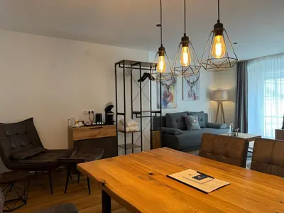 Ein Sitzbereich in der Unterkunft stadtwirt bruck