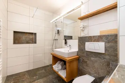 Ein Badezimmer in der Unterkunft Haus am Hammerrain